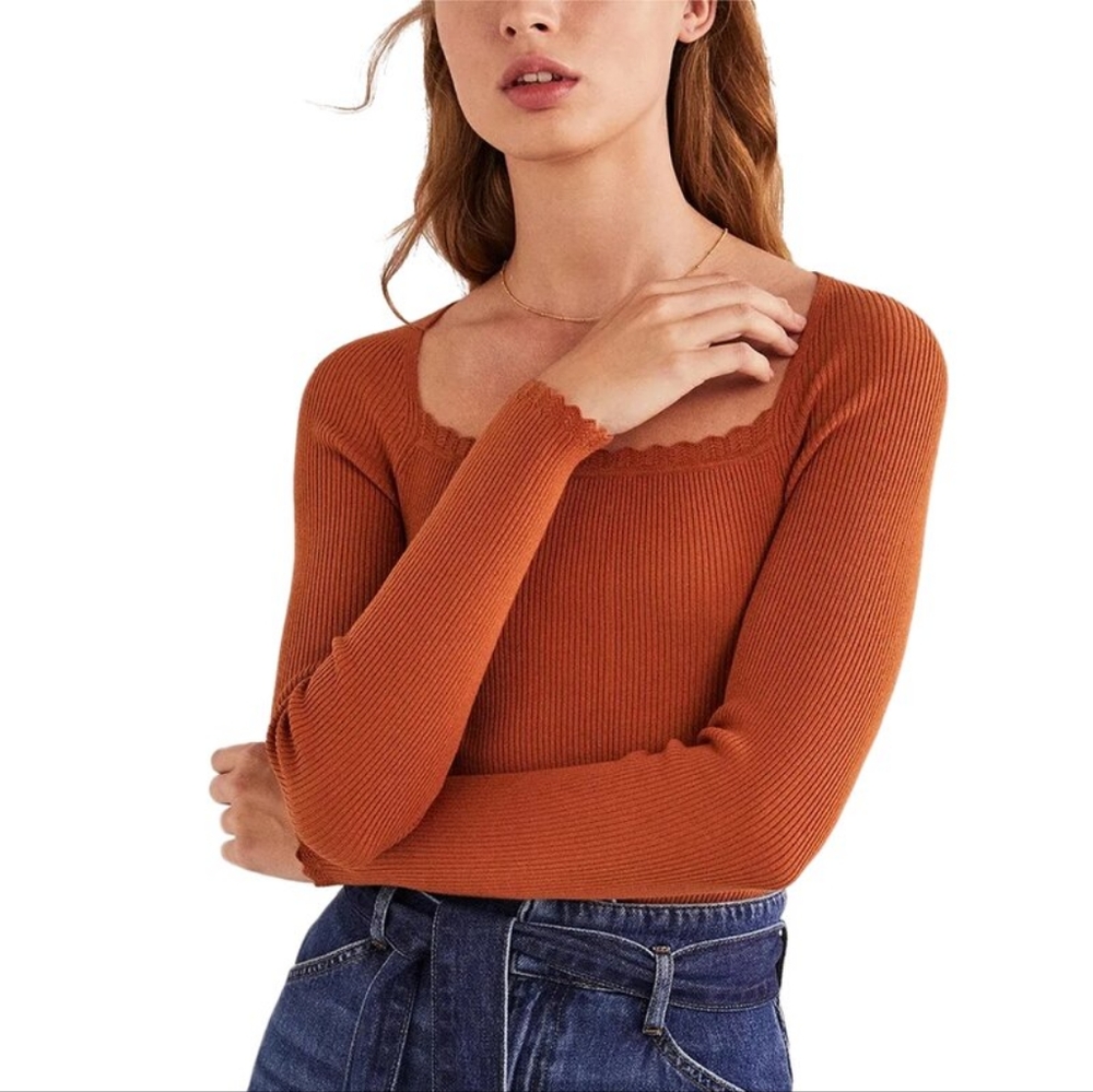 Biden Robbed Square Neck Long Sleeve Top